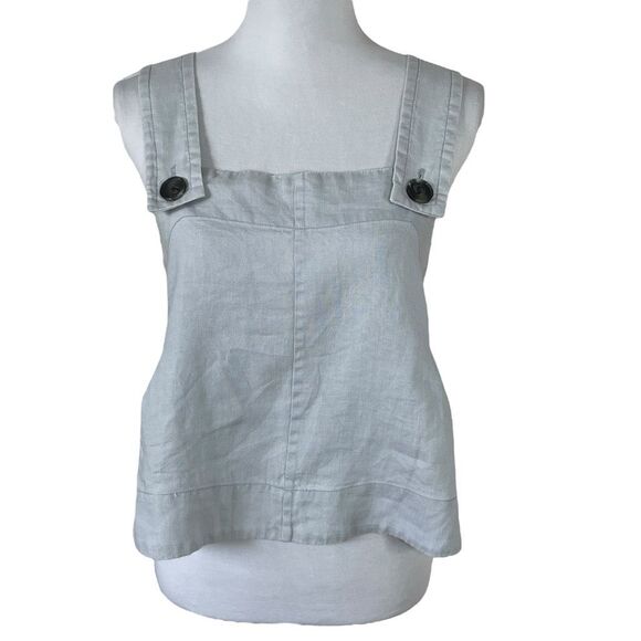 Everlane The Apron Linen Tank Top Sky Blue Gray Size 2 - Picture 1 of 11
